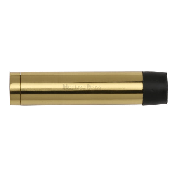 Heritage Brass Cylindrical Door Stop Without Rose 76mm Polished Brass Finish - V1081 76-PB
