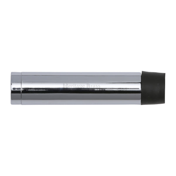 Heritage Brass Cylindrical Door Stop Without Rose 76mm Polished Chrome Finish - V1081 76-PC
