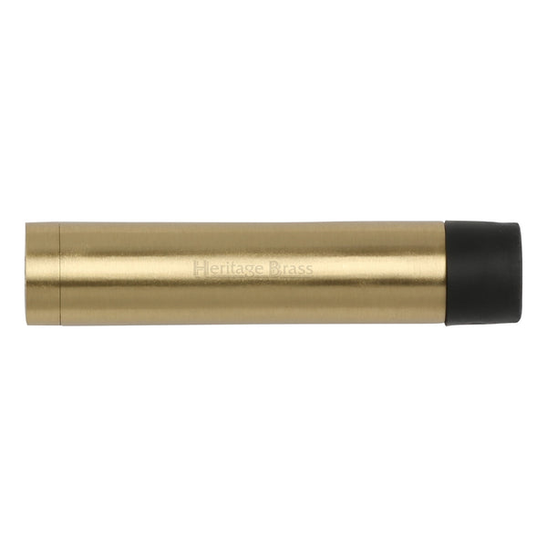 Heritage Brass Cylindrical Door Stop Without Rose 76mm Satin Brass Finish - V1081 76-SB