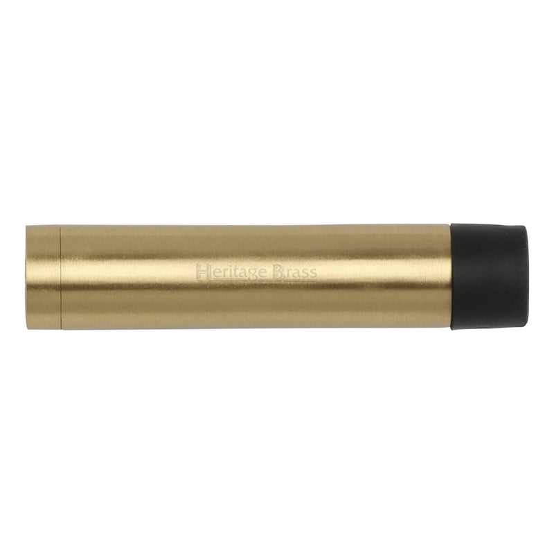 Heritage Brass Cylindrical Door Stop Without Rose 76mm Satin Brass Finish - V1081 76-SB