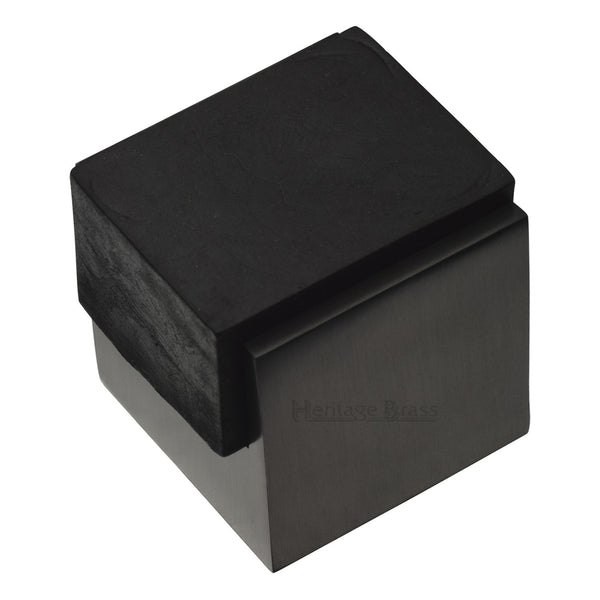 Heritage Brass Door Stop Square Floor Mounted Design Matt Bronze Finish - V1082-MB