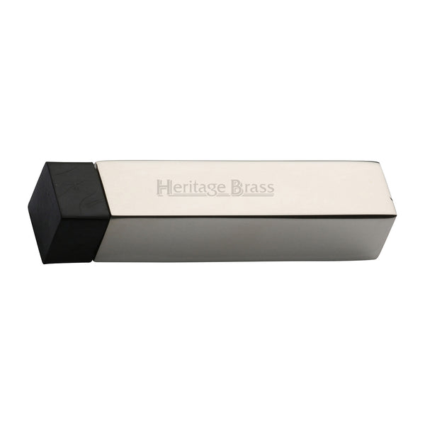 Heritage Brass Door Stop Square Wall Mounted Design Polished Nickel - V1084-PNF
