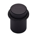 Heritage Brass Round Door Stop Knurled Matt Black finish
 - V1085-BKMT