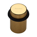 Heritage Brass Round Door Stop Knurled Polished Brass finish
 - V1085-PB