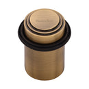 Heritage Brass Round Door Stop Stepped Antique Brass finish
 - V1086-AT