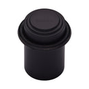 Heritage Brass Round Door Stop Stepped Matt Black finish
 - V1086-BKMT