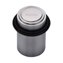 Heritage Brass Round Door Stop Stepped Satin Chrome finish
 - V1086-SC