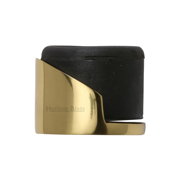 Heritage Brass Door Stop Round Floor Mounted Design Polished Brass Finish - V1088-PB