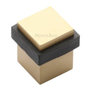 Heritage Brass Door Stop Square Floor Mounted Design Satin Brass Finish - V1089-SB - Choice Handles