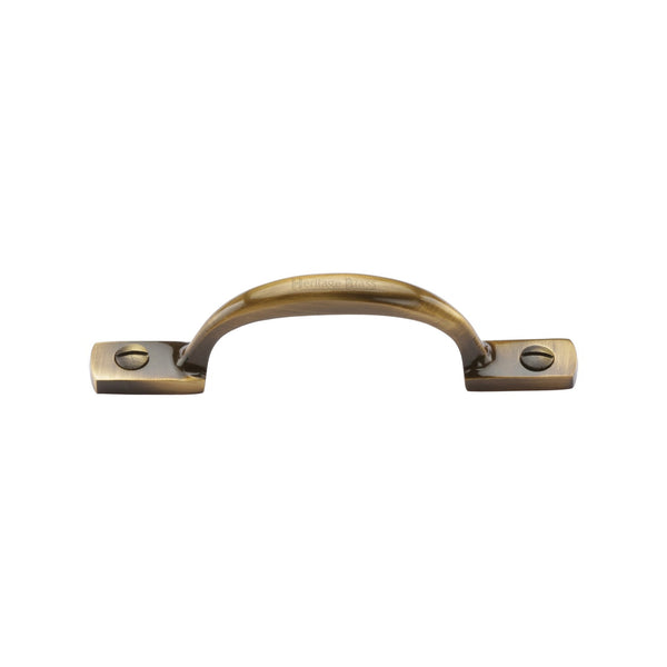 Heritage Brass Sash Pull Handle 102mm Antique finish - V1090 102-AT - Choice Handles