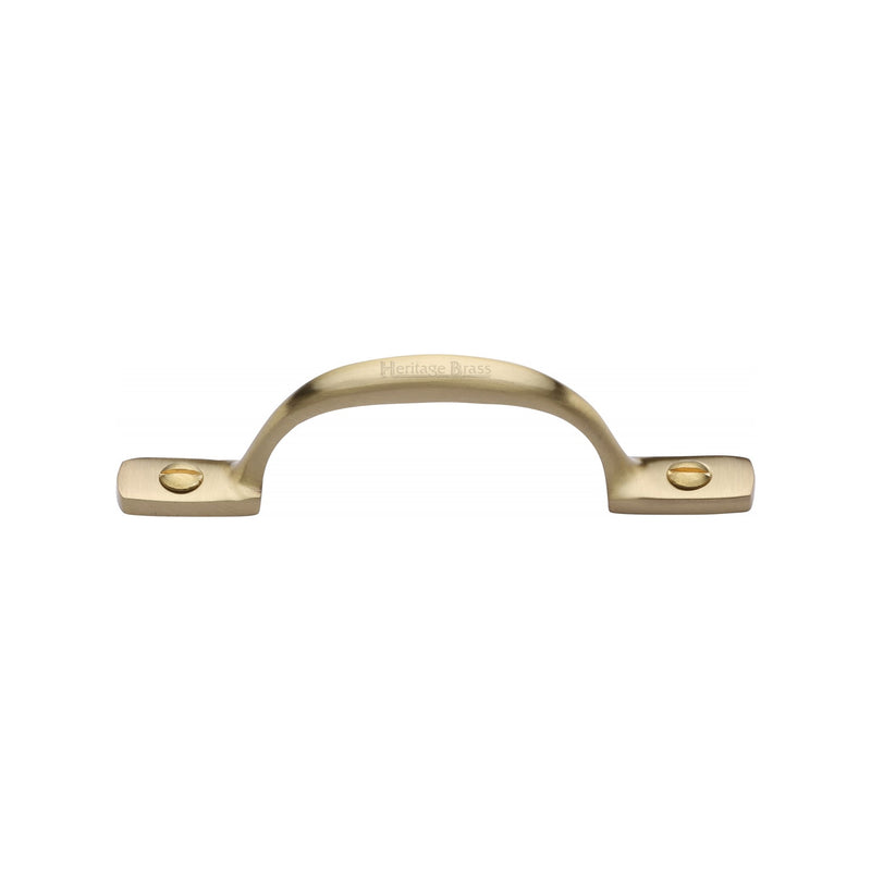 Heritage Brass Sash Pull Handle 102mm Satin Brass Finish - V1090 102-SB - Choice Handles