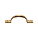 Heritage Brass Pull Handle Russell Design 102mm Unlacquered Brass finish - V1090 102-ULB