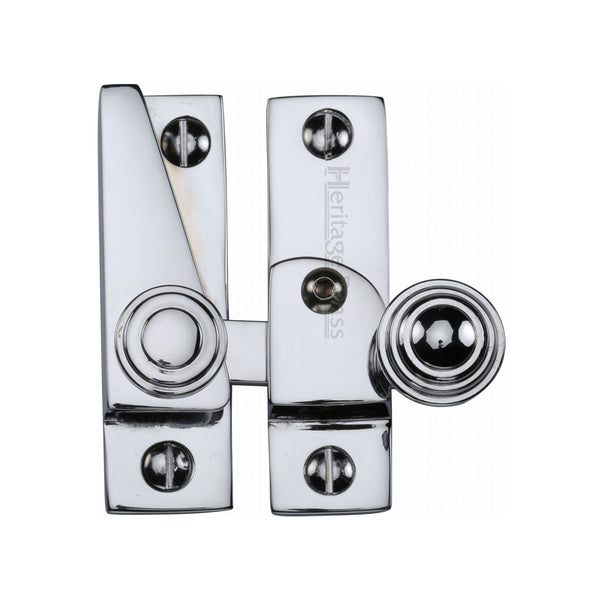 Heritage Brass Sash Fastener Lockable Polished Chrome Finish - V1104L-PC - Choice Handles