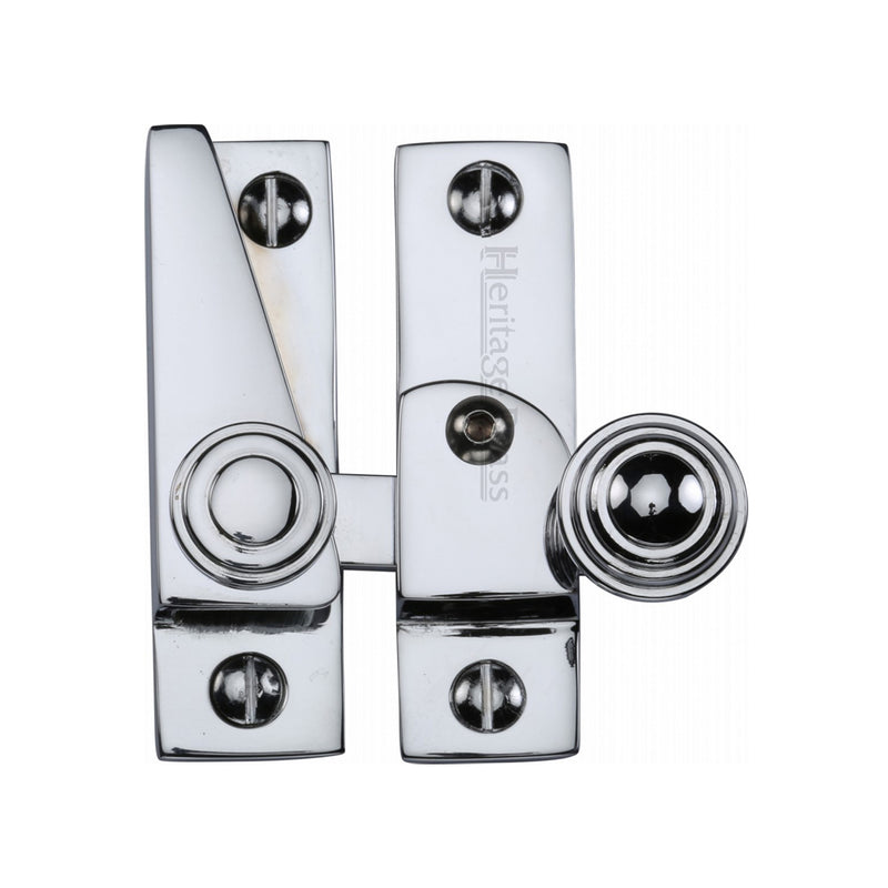 Heritage Brass Sash Fastener Lockable Polished Chrome Finish - V1104L-PC - Choice Handles