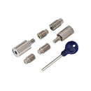 Heritage Brass Sash Window Stop (pair) with key Polished Nickel Finish - V1108-PNF - Choice Handles