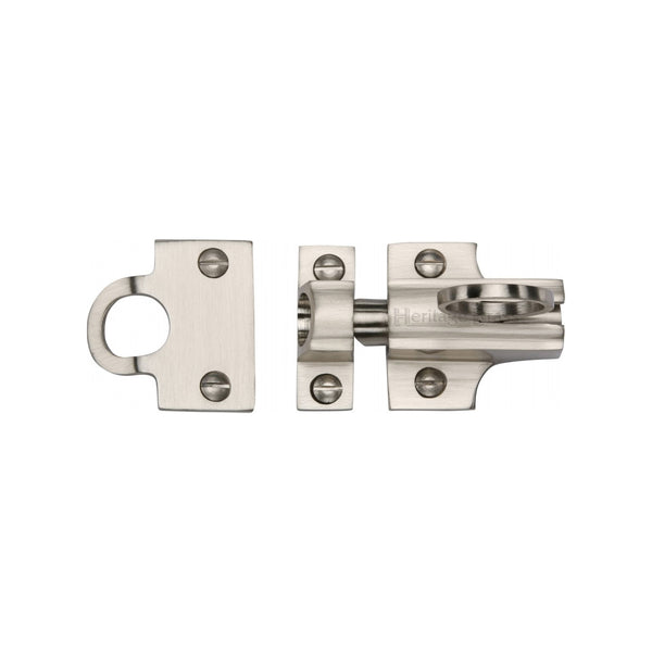 Heritage Brass Fanlight Catch Satin Nickel Finish - V1117-SN