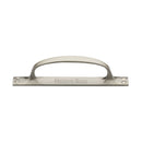 Heritage Brass Door Pull Handle on Plate Offset Satin Nickel finish
 - V1142-SN - Choice Handles