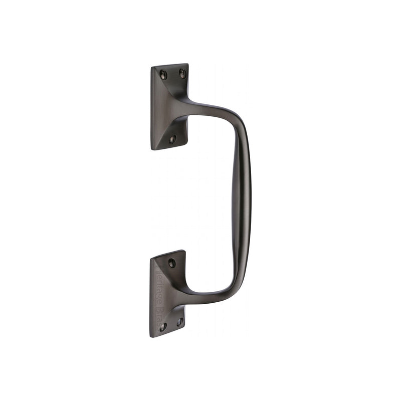 Heritage Brass Door Pull Handle Cranked Design 8" Matt Bronze Finish - V1150 202-MB - Choice Handles