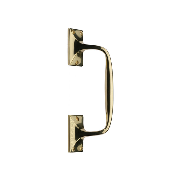 Heritage Brass Door Pull Handle Cranked Design 8 Polished Brass finish
 - V1150 202-PB - Choice Handles