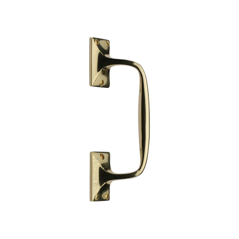 Heritage Brass Door Pull Handle Cranked Design 8 Polished Brass finish
 - V1150 202-PB - Choice Handles