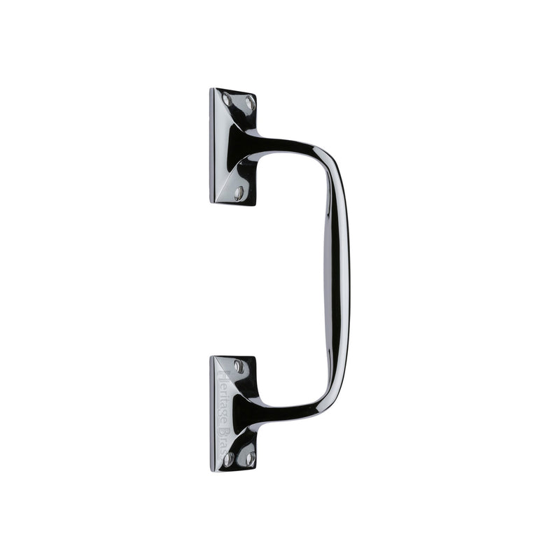 Heritage Brass Door Pull Handle Cranked Design 8 Polished Chrome finish
 - V1150 202-PC - Choice Handles