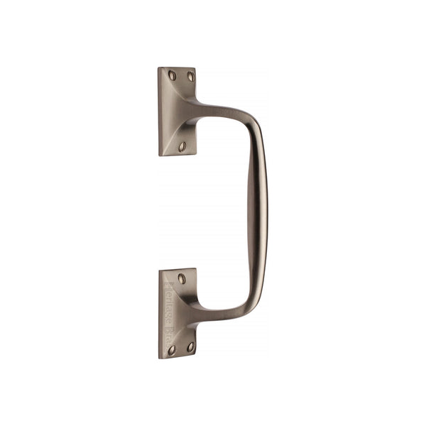 Heritage Brass Door Pull Handle Cranked Design 8& Satin Nickel finish
 - V1150 202-SN - Choice Handles