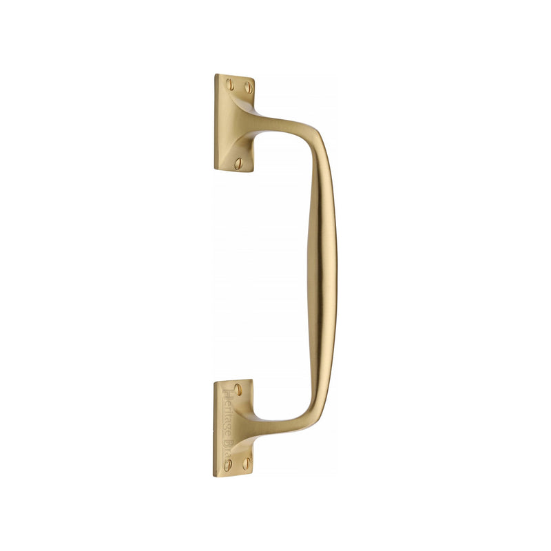 Heritage Brass Door Pull Handle Cranked Design 10 Satin Brass Finish
 - V1150 253-SB - Choice Handles