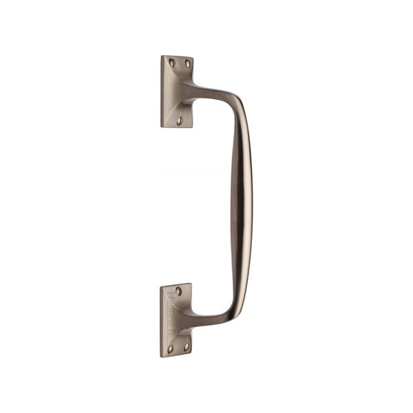 Heritage Brass Door Pull Handle Cranked Design 10& Satin Nickel finish
 - V1150 253-SN
