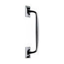 Heritage Brass Door Pull Handle Cranked Design 12& Polished Chrome finish
 - V1150 310-PC - Choice Handles