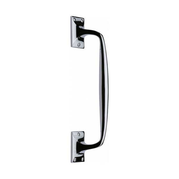 Heritage Brass Door Pull Handle Cranked Design 12& Polished Chrome finish
 - V1150 310-PC - Choice Handles