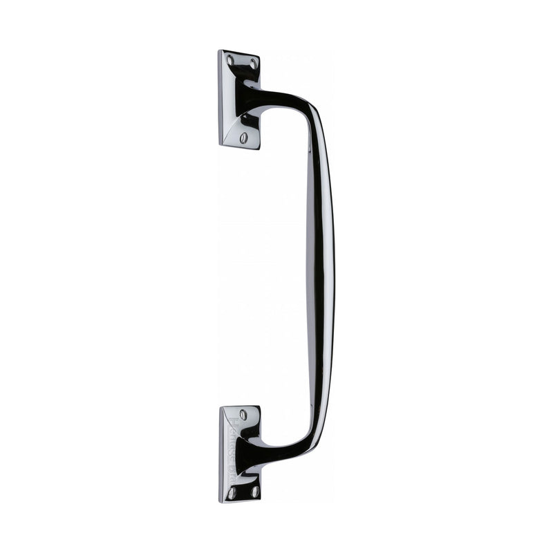 Heritage Brass Door Pull Handle Cranked Design 12& Polished Chrome finish
 - V1150 310-PC - Choice Handles