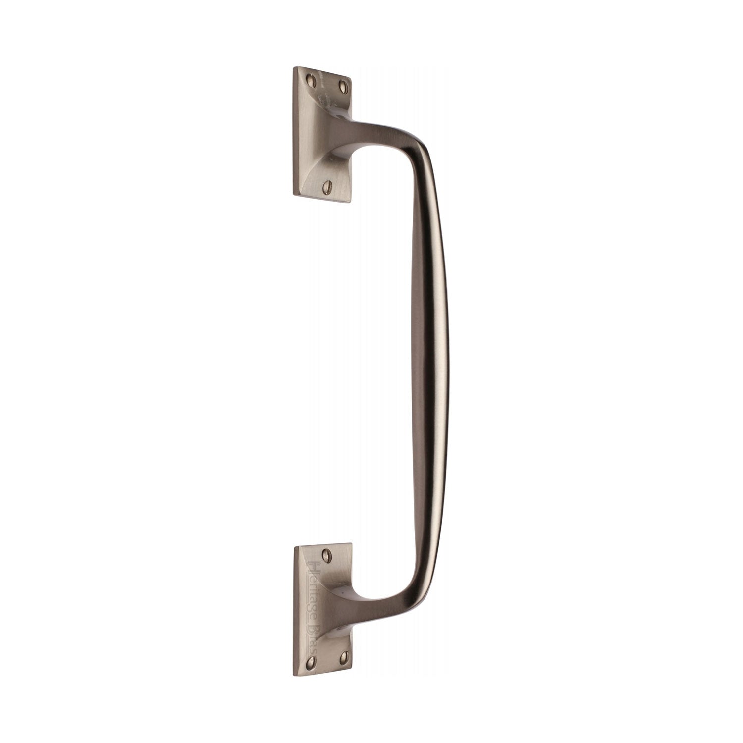 Heritage Brass Door Pull Handle Cranked Design 12& Satin Nickel finish