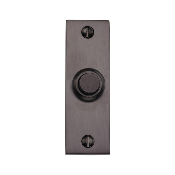 Heritage Brass Rectangular Bell Push Matt Bronze finish - FB369 - Choice Handles