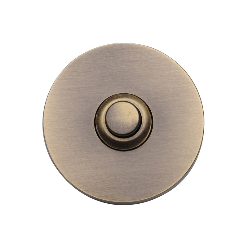 Heritage Brass Round Bell Push Antique Brass finish
 - FB377 - Choice Handles