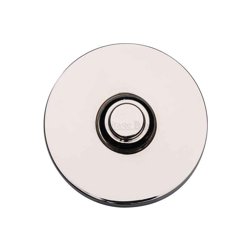 Heritage Brass Round Bell Push Polished Nickel finish
 - FB381 - Choice Handles