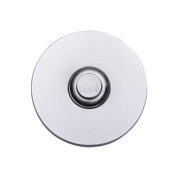 Heritage Brass Round Bell PushSatin Chrome finish
 - FB383 - Choice Handles