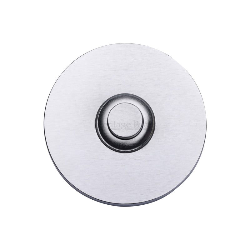 Heritage Brass Round Bell PushSatin Chrome finish
 - FB383 - Choice Handles