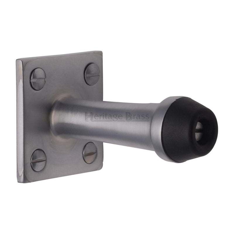 Heritage Brass Wall Mounted Door Stop 2 1/2" Satin Chrome finish - V1190-SC - Choice Handles