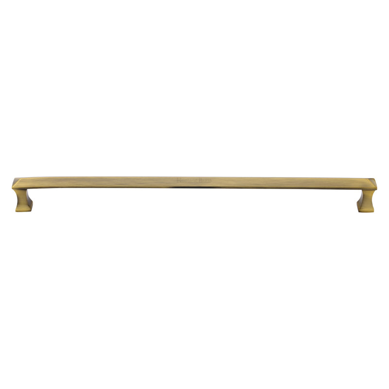 Heritage Brass Door Pull Handle Pyramid Design 326mm Antique Brass Finish
 - V1232 326-AT - Choice Handles