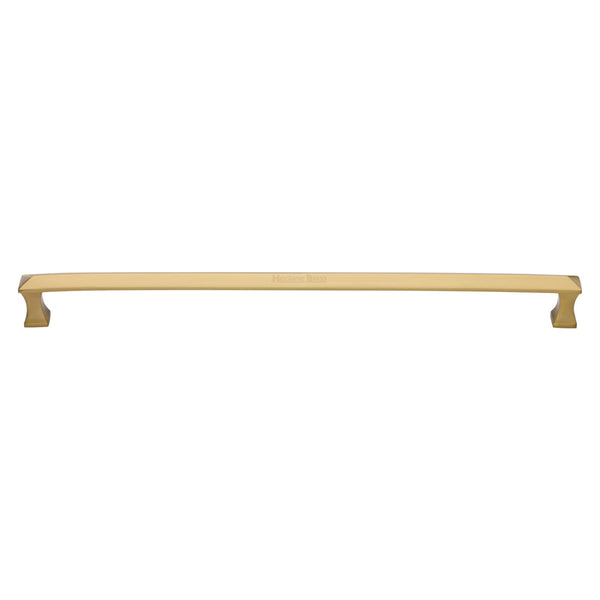 Heritage Brass Door Pull Handle Pyramid Design 326mm Satin Brass Finish
 - V1232 326-SB - Choice Handles
