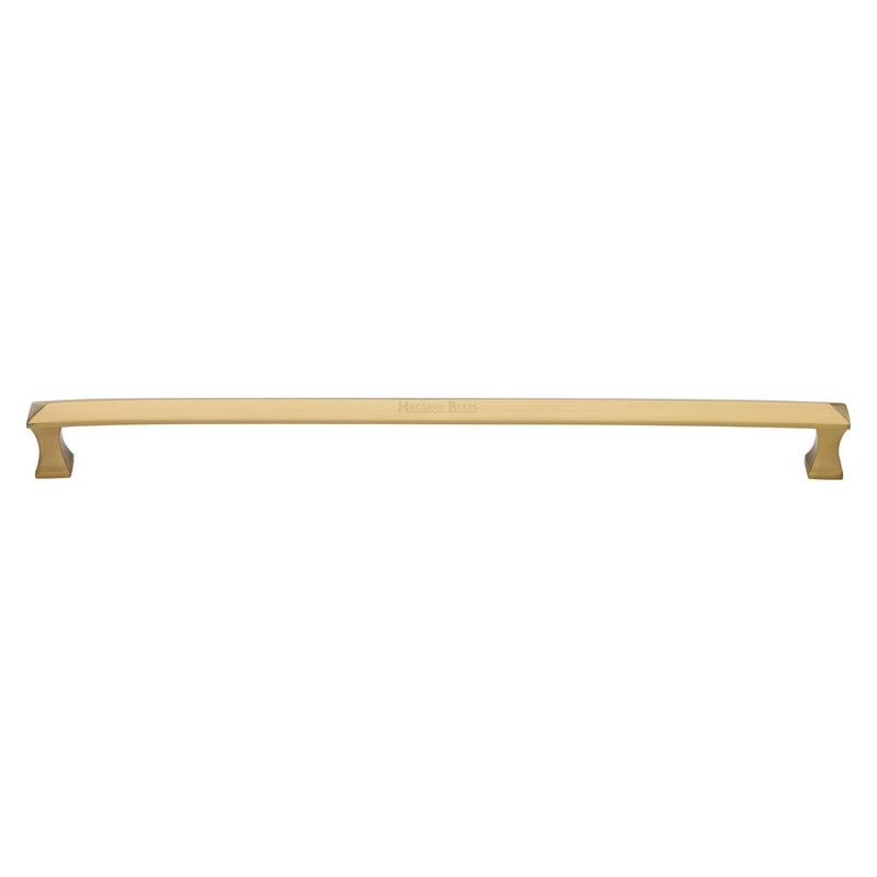 Heritage Brass Door Pull Handle Pyramid Design 326mm Satin Brass Finish
 - V1232 326-SB - Choice Handles