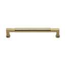 Heritage Brass Door Pull Handle Bauhaus Design 330mm Polished Brass Finish
 - V1312 330-PB - Choice Handles