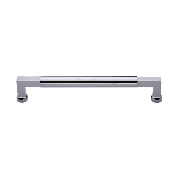 Heritage Brass Door Pull Handle Bauhaus Design 330mm Polished Chrome Finish
 - V1312 330-PC - Choice Handles