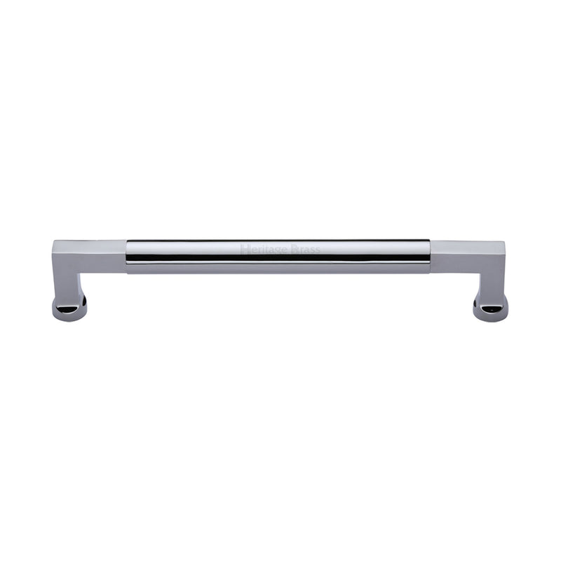 Heritage Brass Door Pull Handle Bauhaus Design 330mm Polished Chrome Finish
 - V1312 330-PC - Choice Handles