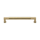 Heritage Brass Door Pull Handle Bauhaus Design 330mm& Satin Brass Finish
 - V1312 330-SB - Choice Handles