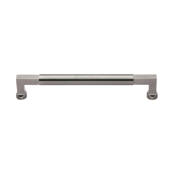 Heritage Brass Door Pull Handle Bauhaus Design 330mm& Satin Nickel Finish
 - V1312 330-SN - Choice Handles