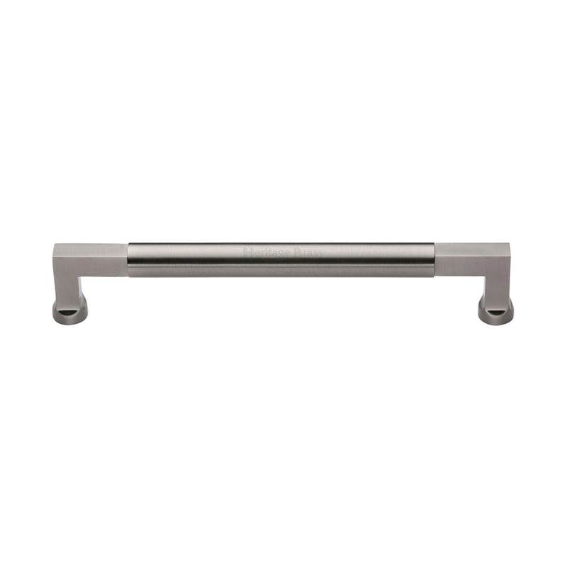 Heritage Brass Door Pull Handle Bauhaus Design 330mm& Satin Nickel Finish
 - V1312 330-SN - Choice Handles