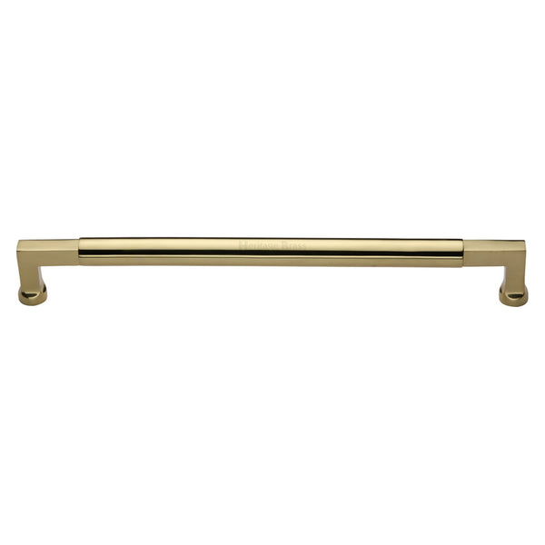 Heritage Brass Door Pull Handle Bauhaus Design 483mm Polished Brass Finish
 - V1312 483-PB - Choice Handles