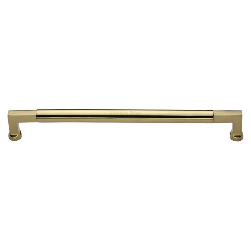 Heritage Brass Door Pull Handle Bauhaus Design 483mm Polished Brass Finish
 - V1312 483-PB - Choice Handles