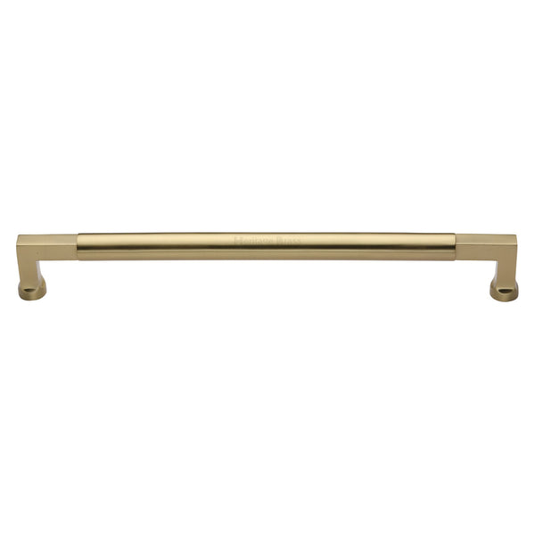 Heritage Brass Door Pull Handle Bauhaus Design 483mm& Satin Brass Finish
 - V1312 483-SB - Choice Handles